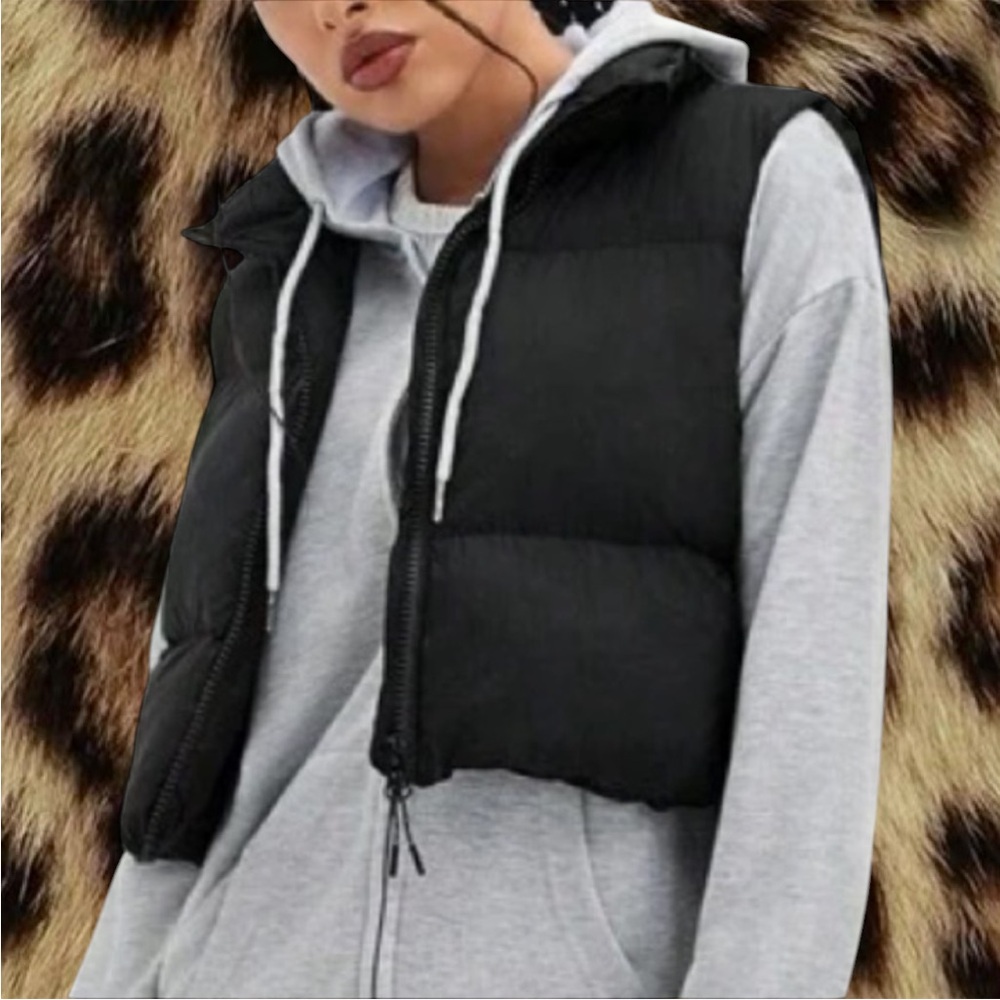 Cropped black Puffer